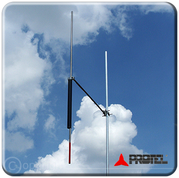 Antena dipolo omnidireccional 50-87 MHz Protel Antena kit