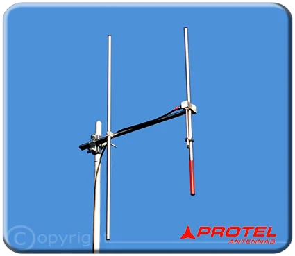 antena Yagi direccional 2 elementos 108-150MHz - Protel Antena Kit